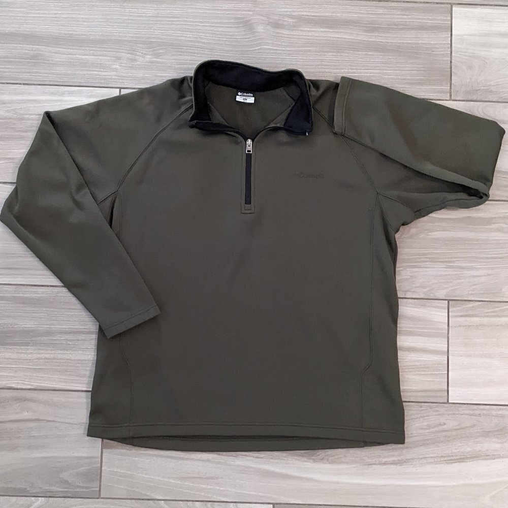 Columbia Olive Green Quarter Zip Pullover